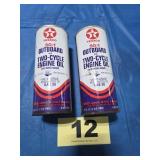 (2) 1 Pt Texaco 50-1 Outboard 2 Cycle Engine Oil