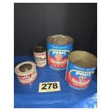 (2) Pearl Shrimp Cans, (2) Fish Flakes Cans,