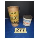 Kroger Fres-Shore Oysters Paper Qt & 1 Pt Can,