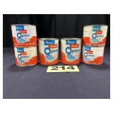 (2) 1 Pt, (4) 12 Oz Oysters Cans,