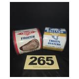 (2) Frozen Oysters Cans,