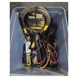 Bin of Bungee Cords, Cable etc