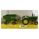 JD 5020 Diesel Tractor & Frontier Wagon, 1/16 sc,