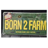 John Deere 'BORN 2 FARM' Tag