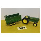 JD 2640 Tractor & Tandem Forage Wagon, 1/16 scale,