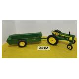 JD 620 Tractor & Manure Spreader, 1/16 scale,