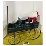 Decorative Wagon w/ Santa