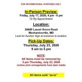 Auction Information Slide