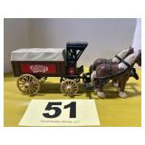Horse-drawn Country Store Covered Wagon Bank