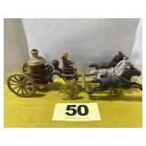 Cast Iron Horse-Drawn Steam Engine