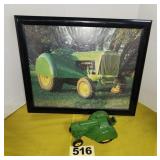 JD 60 Orchard Tractor & Framed Print,