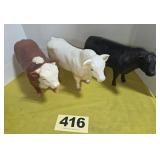 (3) Bull Livestock Figures Lot