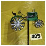 Metal Tractor Yard Stake