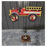 Fire Truck Yard Spinner w/Stand