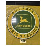 JD metal sign, 24' diameter,  repro