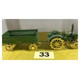 John Deere GP Tractor & Wagon, 1/16 scale,