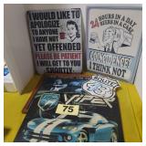 Asst Tin Signs, R. Petty Signs