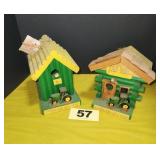 (2) JD Style Birdhouses by Little Log Co