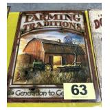 Farming Traditions Metal Sign,