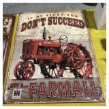 Farmall Metal Sign,