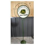 18' Round JD Wooden Sign w/5' Metal Stand