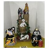 (3) Ceramic Firefighter Decorations,