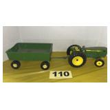 John Deere Tractor & Wagon, 1/16 scale