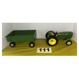 John Deere 2640 & Forage Wagon, 1/16 scale.