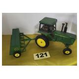 John Deere Tractor & Grain Drill, 1/16 scale, die