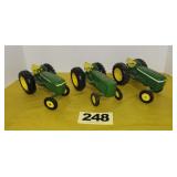 (3) Ertl John Deere Model Tractors