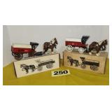 (2) ERTL Horse and Wagon Banks