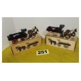 (2) ERTL Horse and Wagon Banks