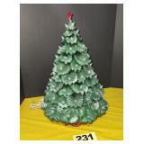 Vintage Ceramic Lighted Christmas Tree,