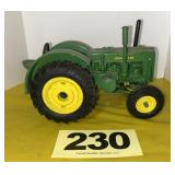 John Deere Model D Tractor, 1/16 scale, die cast.