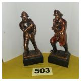 (2) Fireman Figurines,