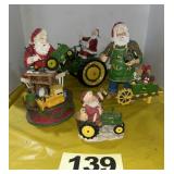John Deere Christmas Decor, (some damaged)