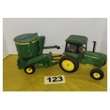 John Deere 4955 Tractor & Feed Grinder, 1/16 scale