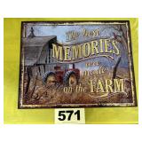 'Best Memories...' Metal Sign,