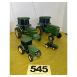 JD Toy Tractors, various scales, plastic