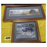 (2) Framed Farm Scene Pictures,
