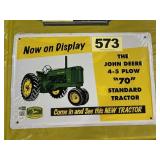 John Deere Model 70 Tractor Metal Sign,