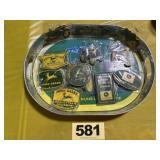 (11) John Deere Themed Magnets, JD Tray