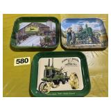 (3) John Deere Themed Trays
