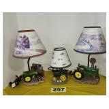 (3) JD Table Lamps