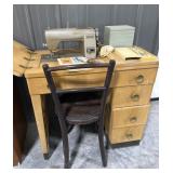 Kenmore Sewing Machine in Cabinet w/Chair,