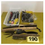 Wire Brushes, Utility Knives, Misc. Hardware.