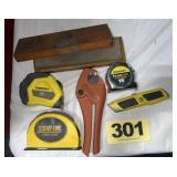 Measuring Tools, Sharpening Stone, Utility Knife,
