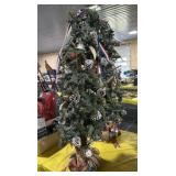Pair of 4' Lighted Christmas Trees