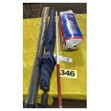 (2) Umbrellas, Cane & Kidde Mariner Fire Ext.