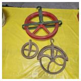 Vintage Cast Iron Pulleys